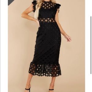 Red Dress Boutique crochet midi dress